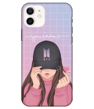 A product shot of a slim hard case with a customizable name.