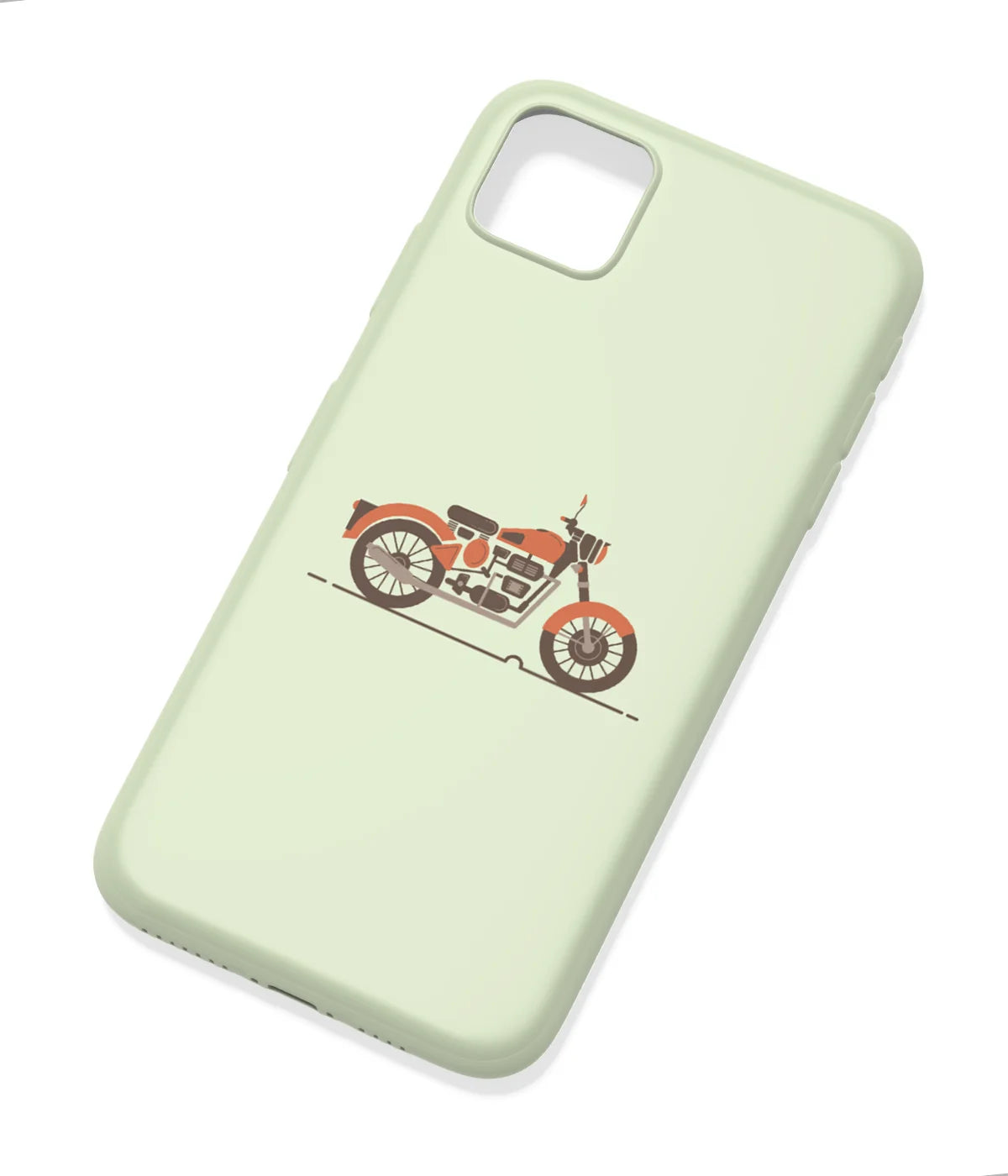 An angled view of a soft silicone case featuring a colorful design.