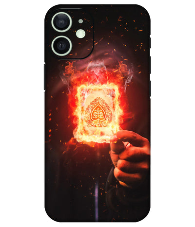 Image of a phone case featuring a mobile skin with a graphic design.