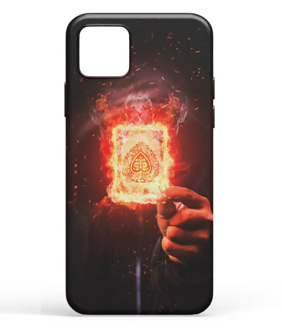 A front-on view of soft silicone phone case with a colorful design.