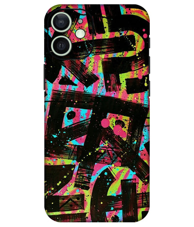 Image of a phone case featuring a mobile skin with a graphic design.