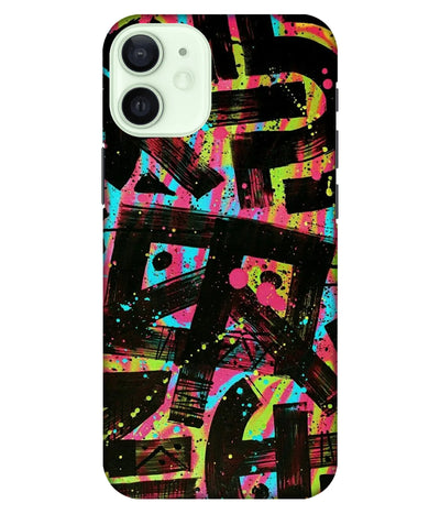 A product shot of a slim hard case with a colorful design.