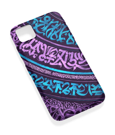 An angled view of a soft silicone case featuring a vibrant design.
