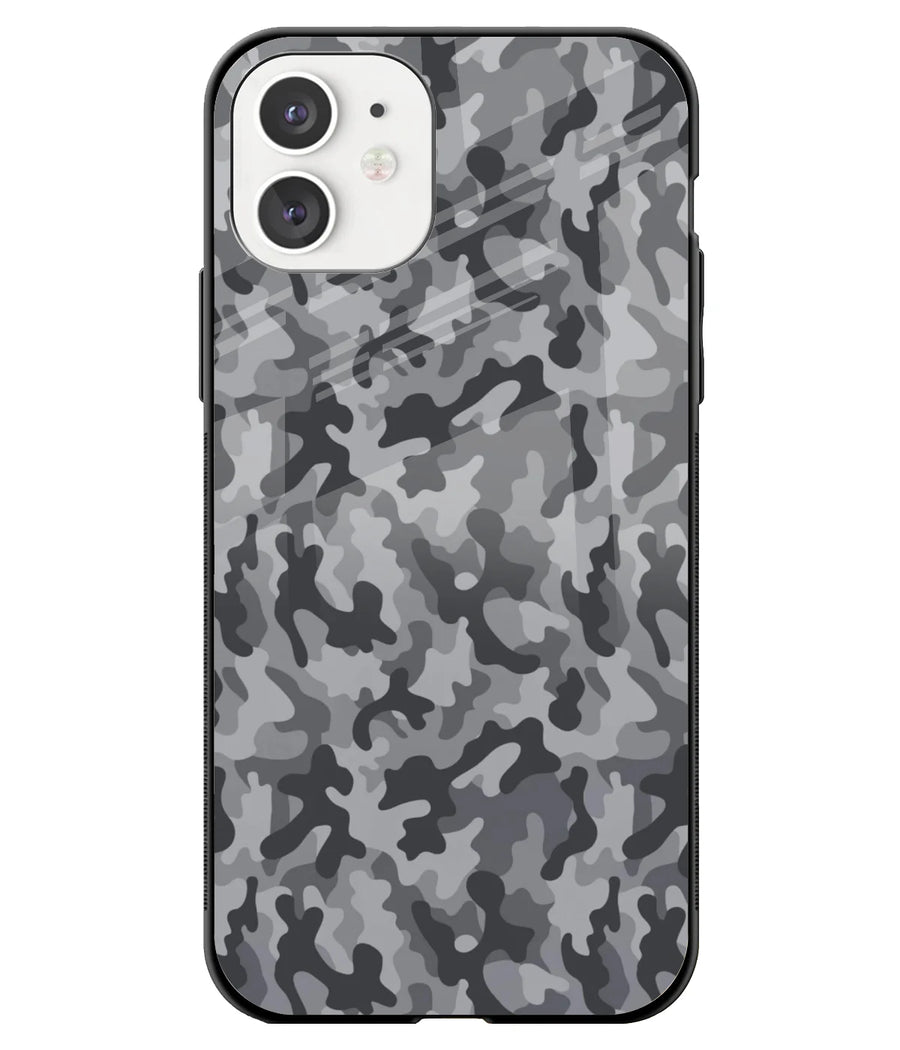 Cameo Pattern Grey Glass Case