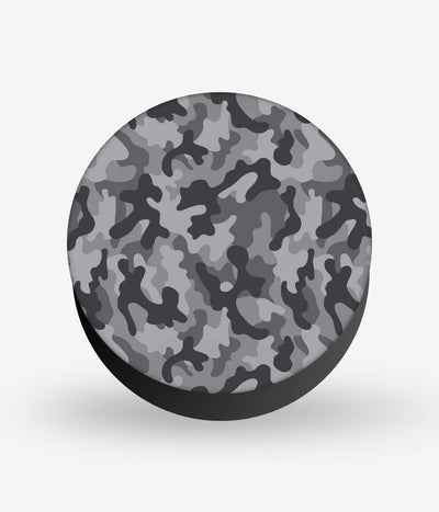 Mobile phone grip with a colorful design on a white background