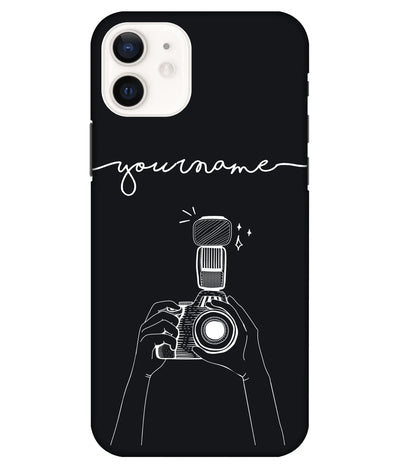 A product shot of a slim hard case with a customizable name.