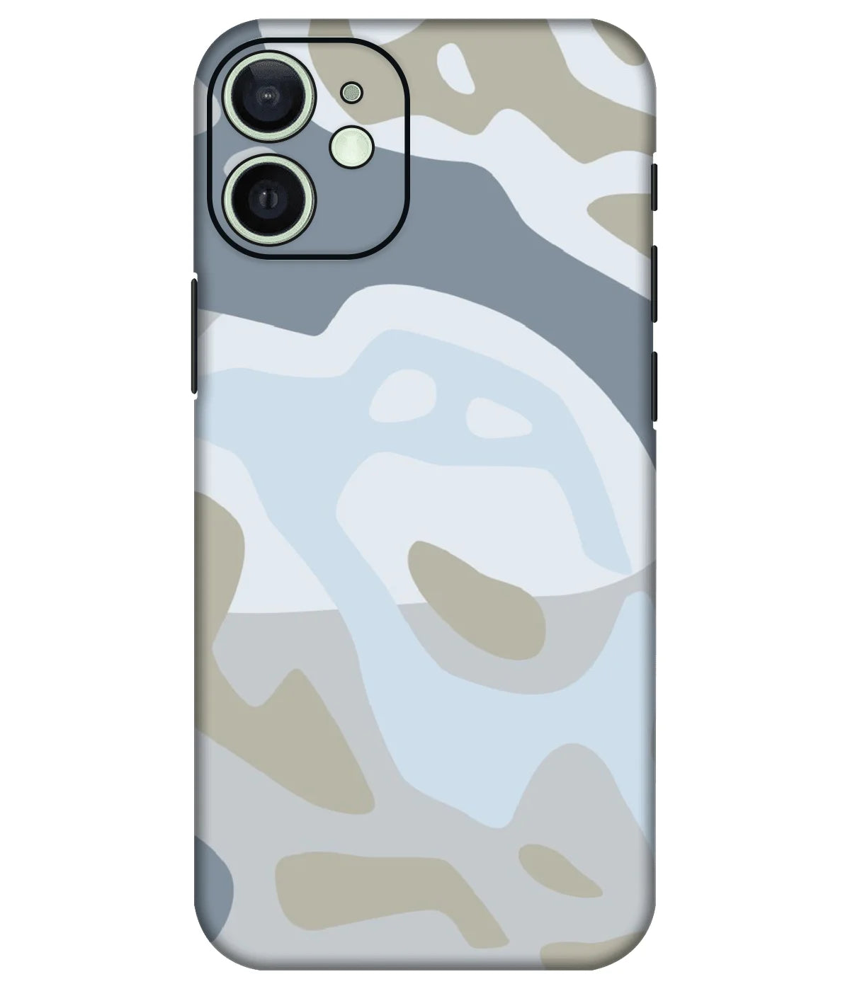 Image of a phone case featuring a mobile skin with a graphic design.