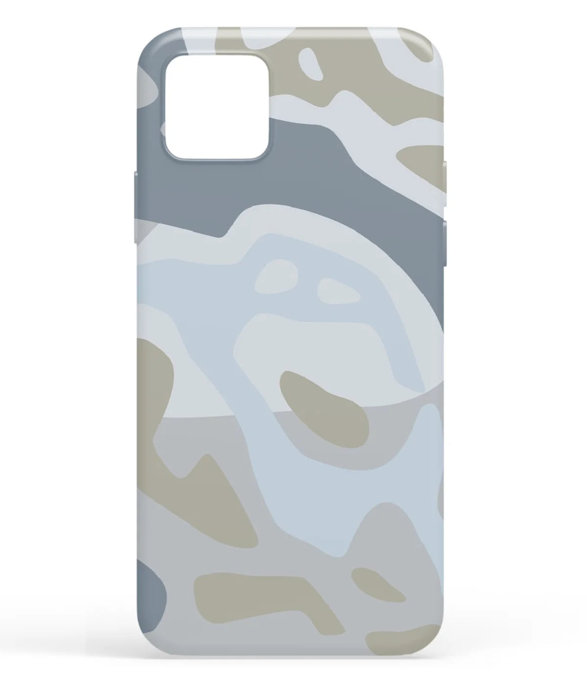A front-on view of soft silicone phone case with a colorful design.