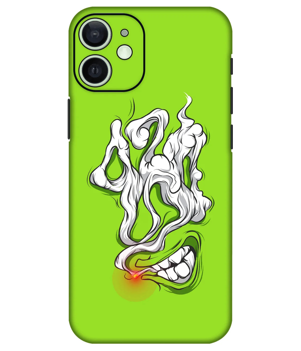 Image of a phone case featuring a mobile skin with a graphic design.