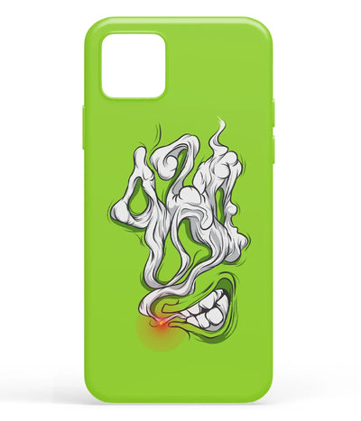 A front-on view of soft silicone phone case with a colorful design.
