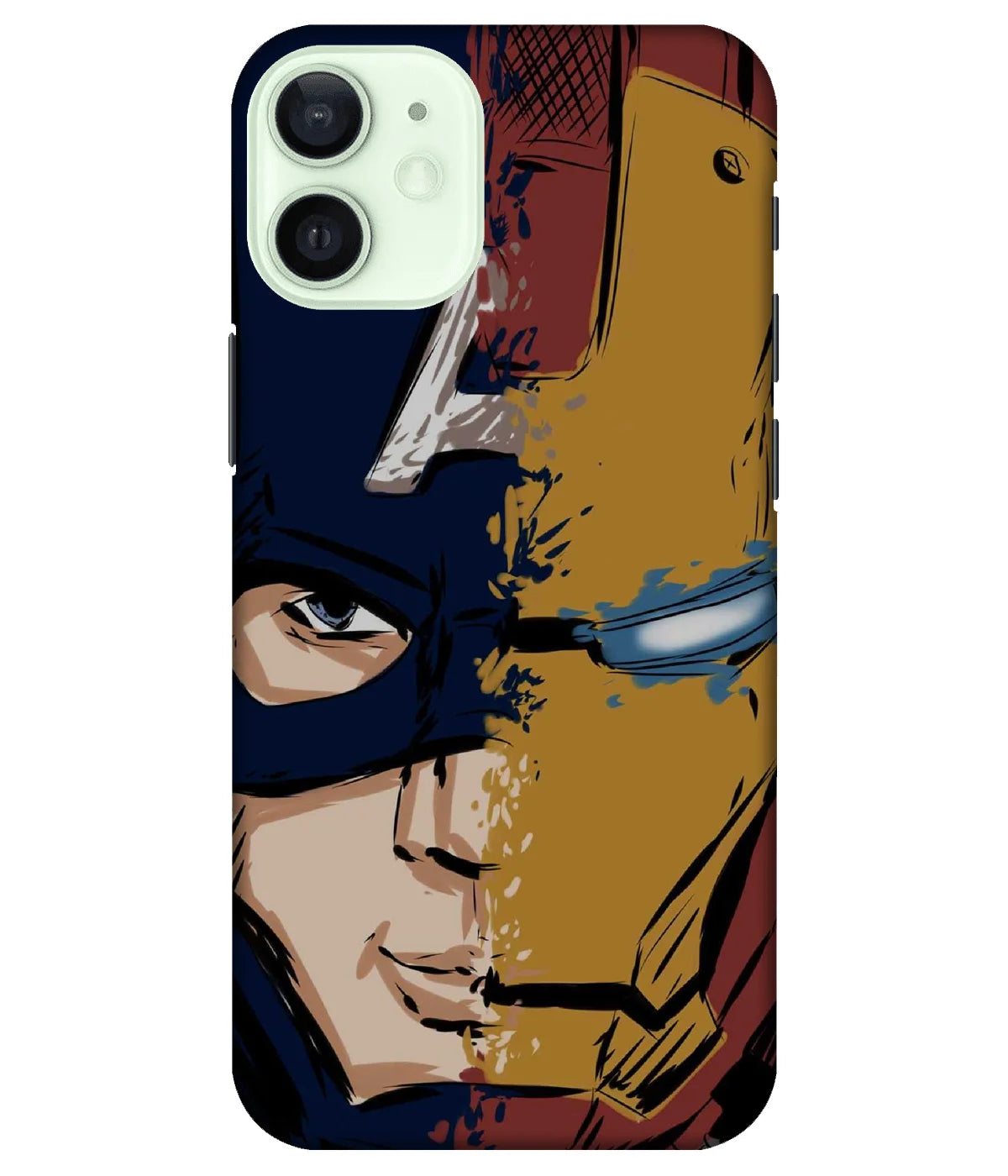A product shot of a slim hard case with a colorful design.