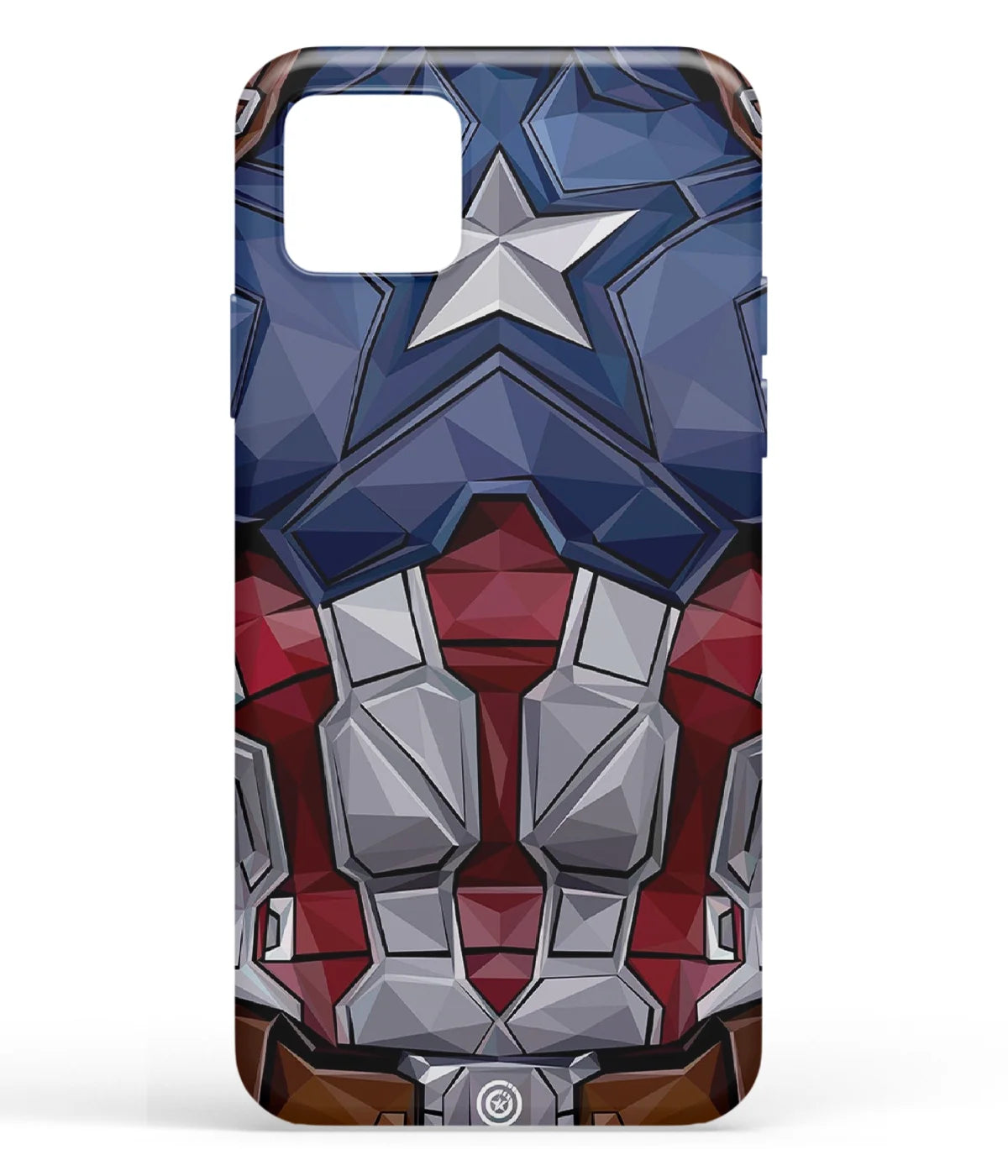 A front-on view of soft silicone phone case with a colorful design.