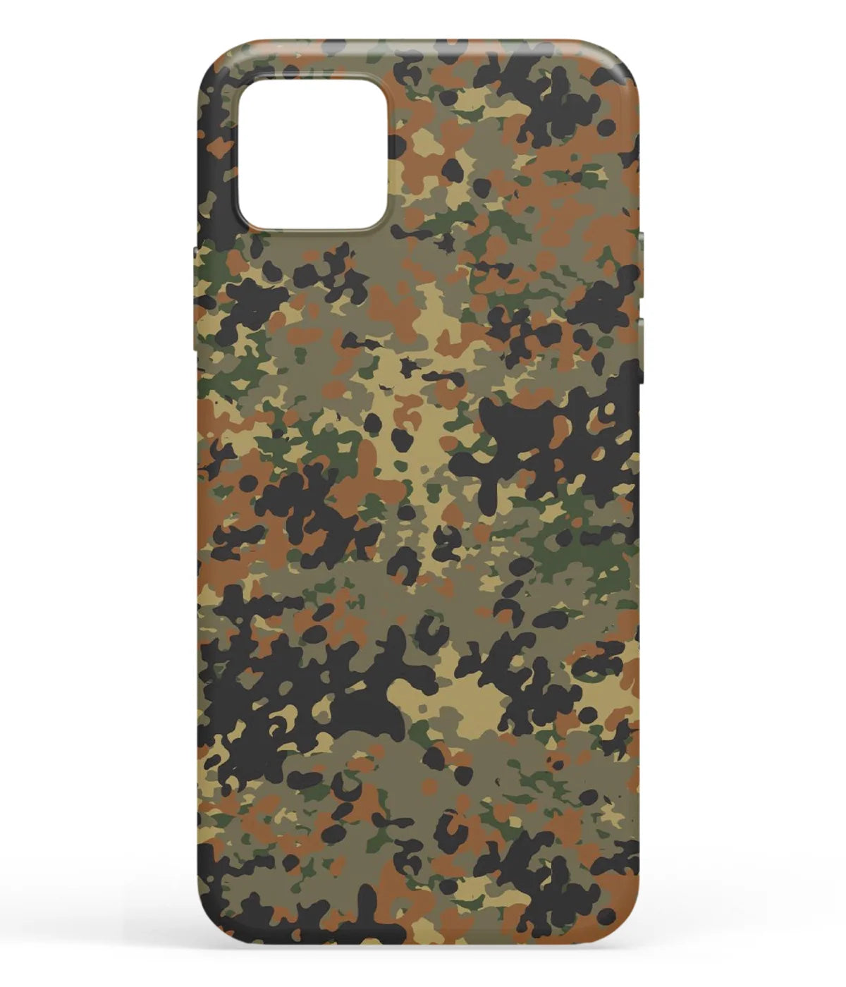 A front-on view of soft silicone phone case with a colorful design.
