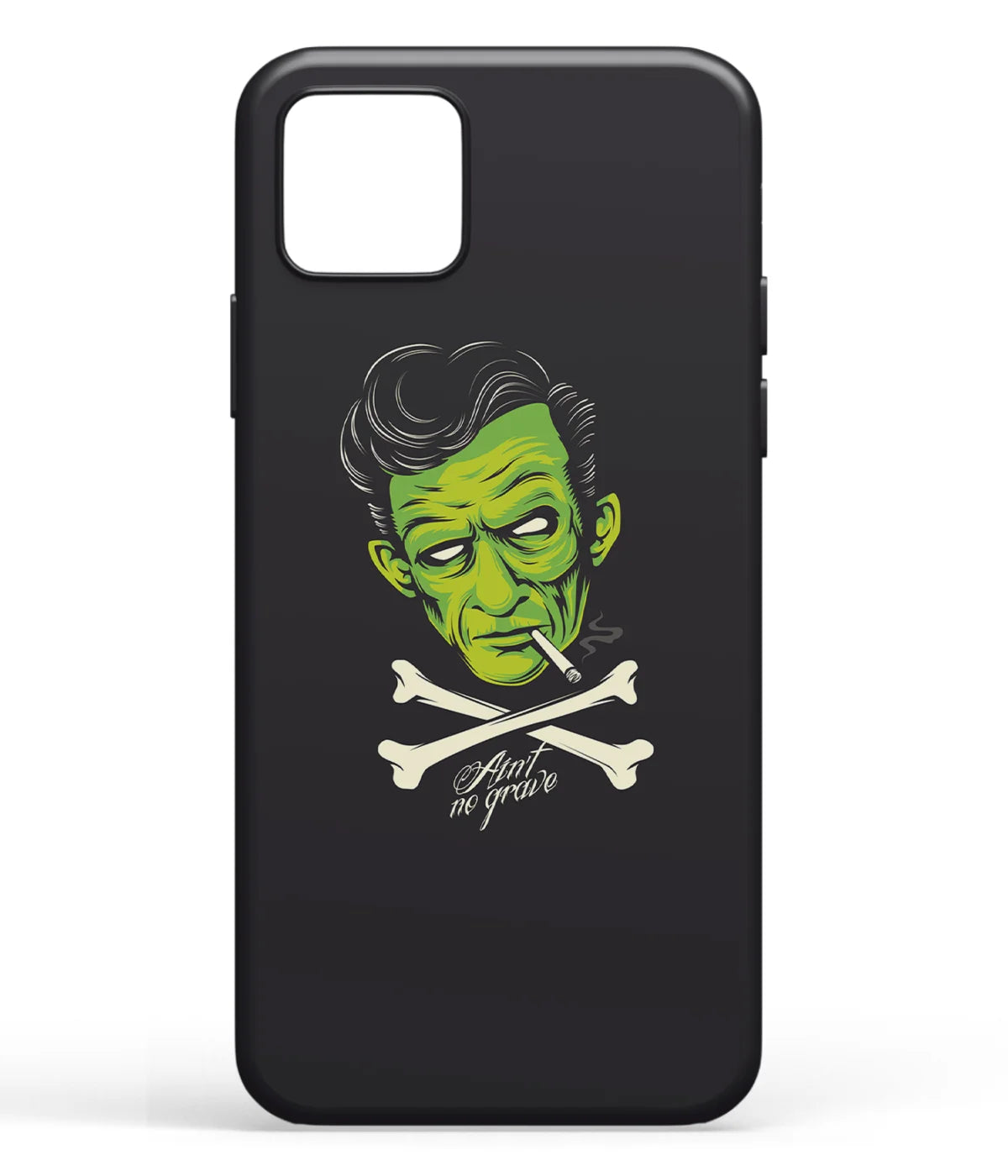 A front-on view of soft silicone phone case with a colorful design.