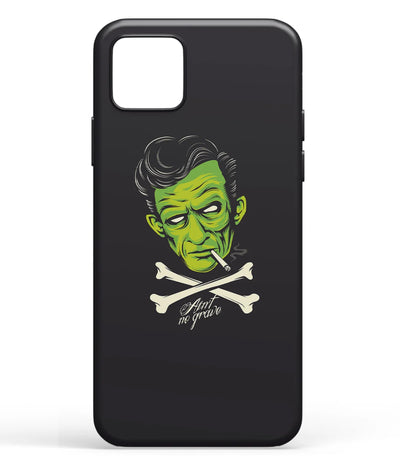 A front-on view of soft silicone phone case with a colorful design.
