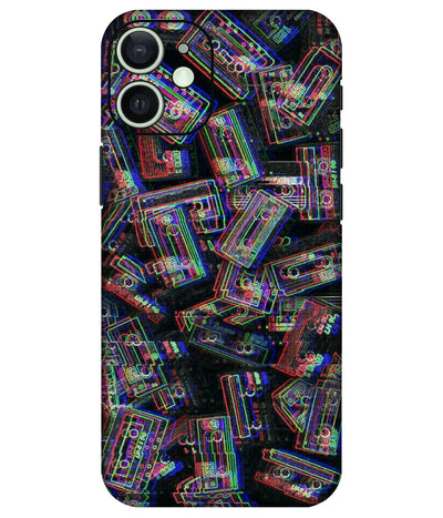 Image of a phone case featuring a mobile skin with a graphic design.