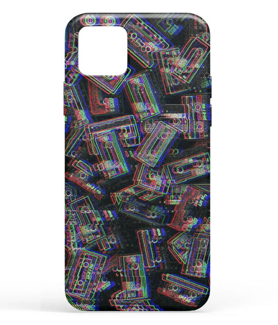 A front-on view of soft silicone phone case with a colorful design.