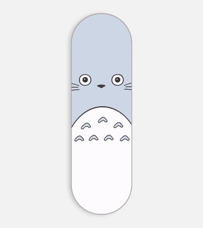 Mobile phone grip slider with a colorful design on a white background