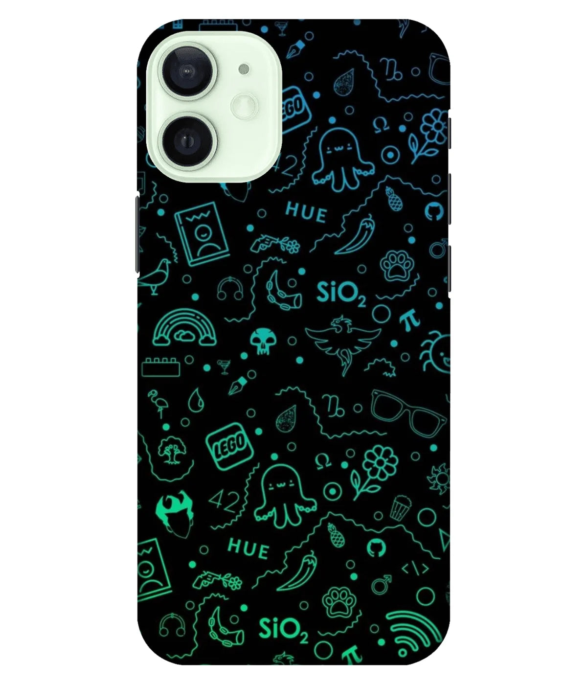 A product shot of a slim hard case with a colorful design.