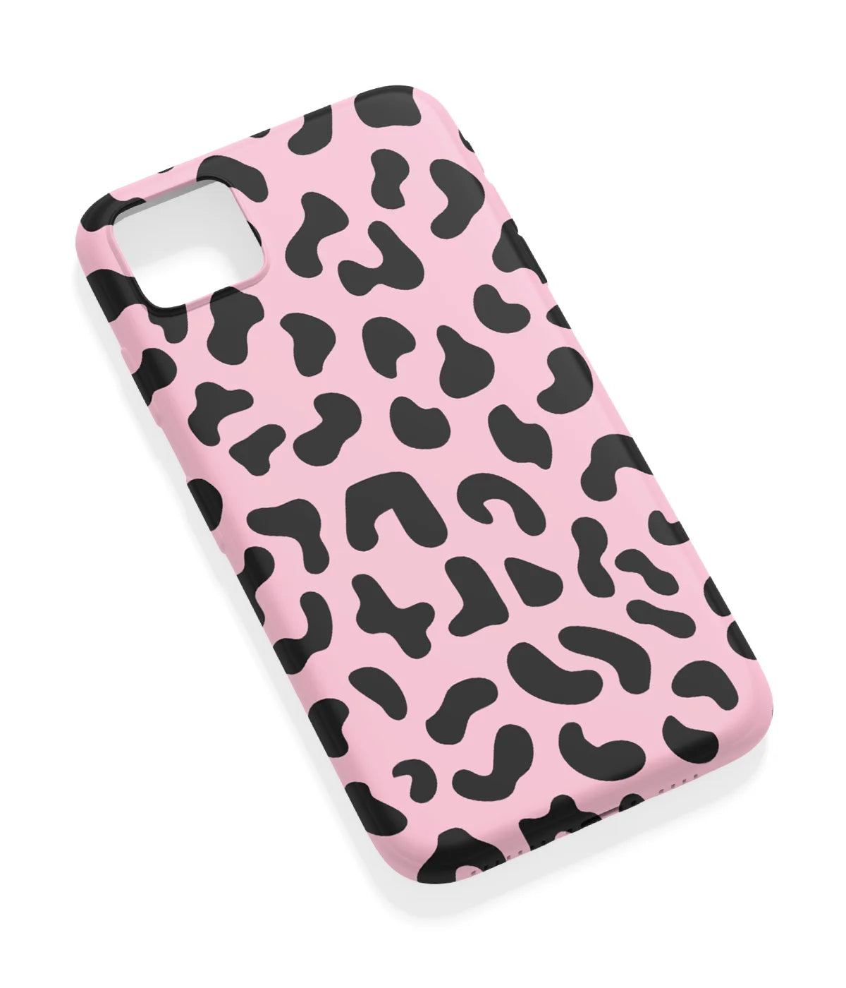An angled view of a soft silicone case featuring a vibrant design.