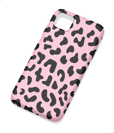 An angled view of a soft silicone case featuring a colorful design.