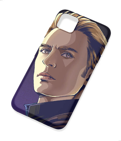 An angled view of a soft silicone case featuring a colorful design.