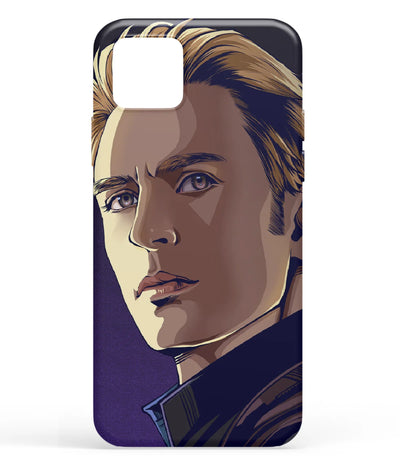 A front-on view of soft silicone phone case with a colorful design.