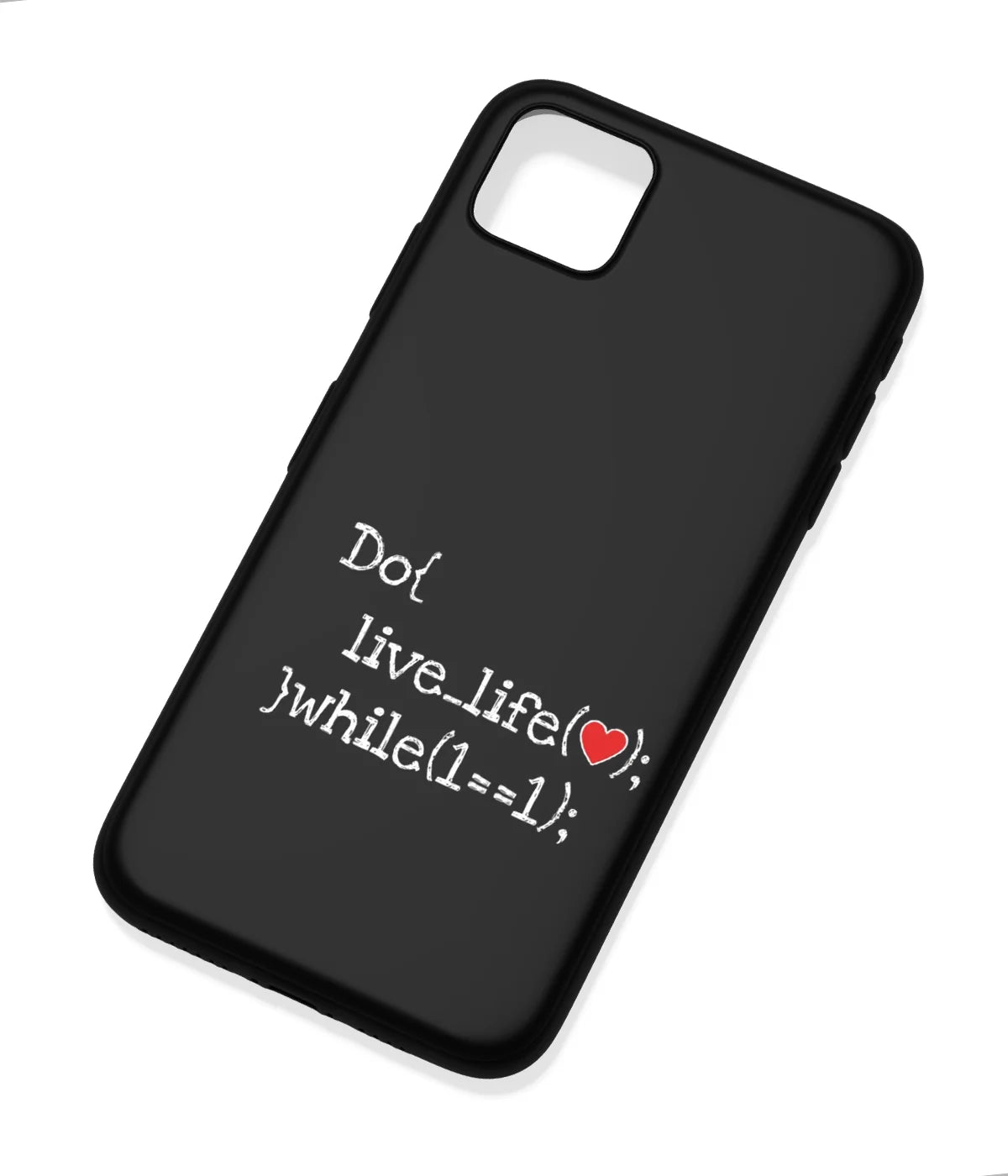 An angled view of a soft silicone case featuring a colorful design.