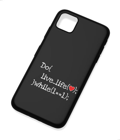 An angled view of a soft silicone case featuring a colorful design.