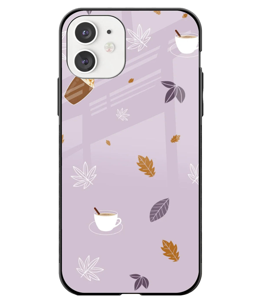 Coffee Tea Pattern Glossy Metal Case