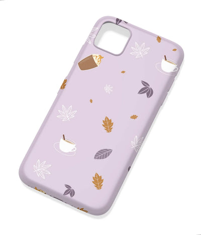 An angled view of a soft silicone case featuring a colorful design.