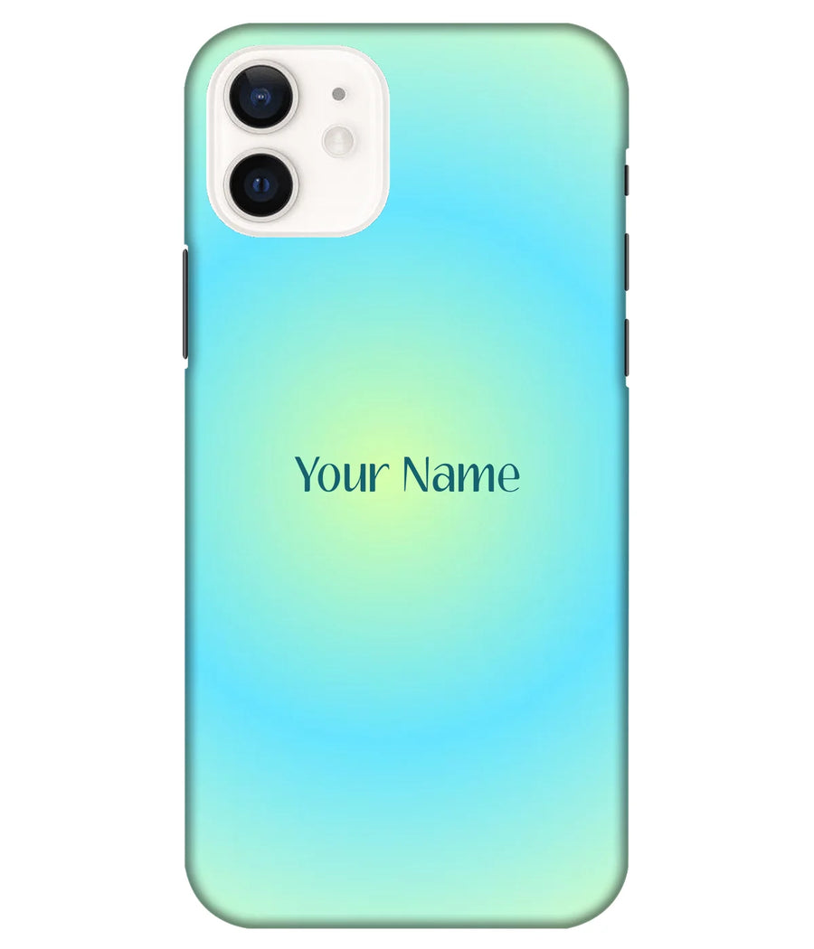 Colorful Aura Slim Hard Custom Name Case - Blue