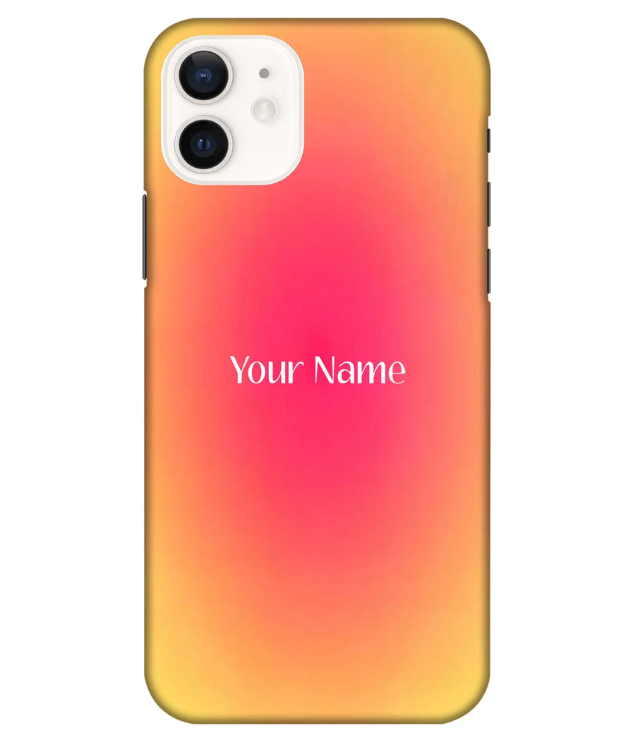 Colorful Aura Slim Hard Custom Name Case - Orange