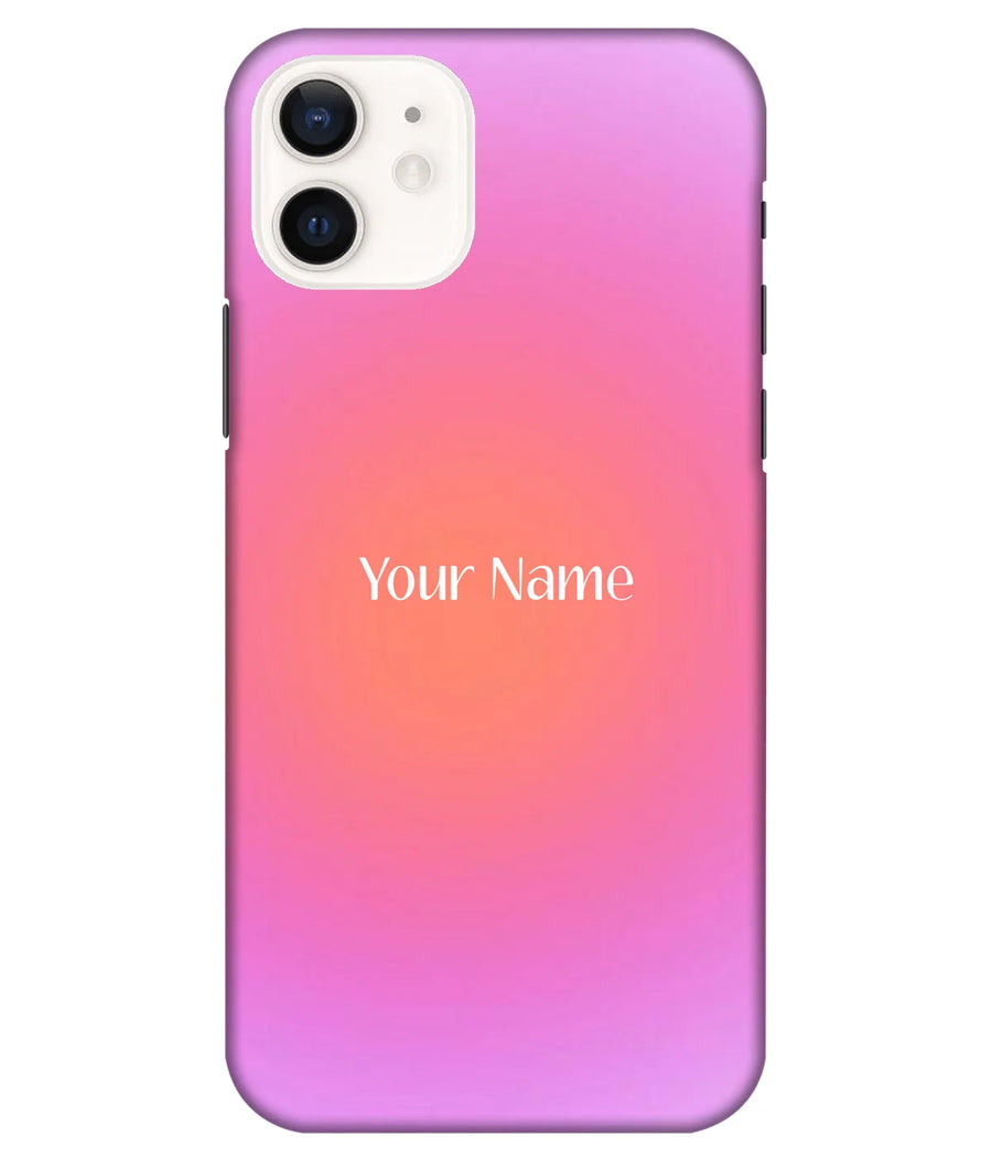Colorful Aura Slim Hard Custom Name Case - Pink