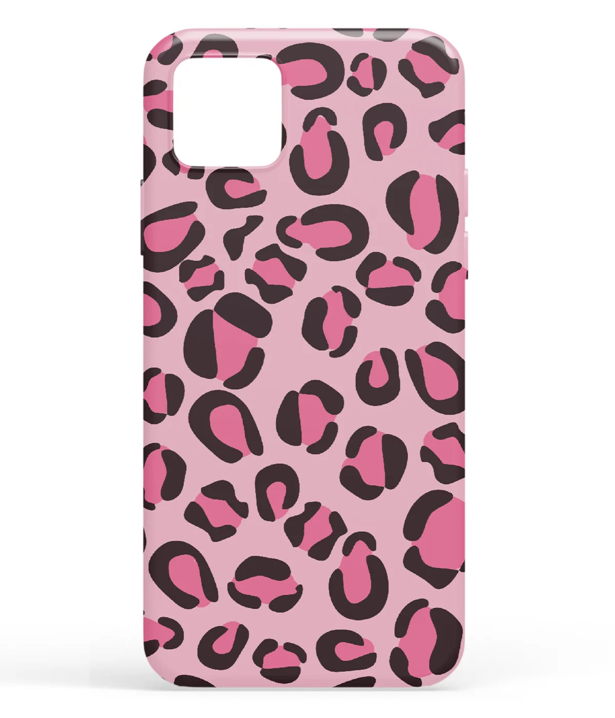 A front-on view of soft silicone phone case with a colorful design.