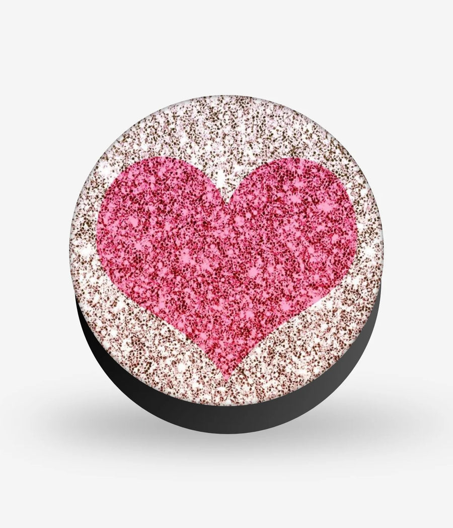 Colourful Glitter Heart Phone Grip