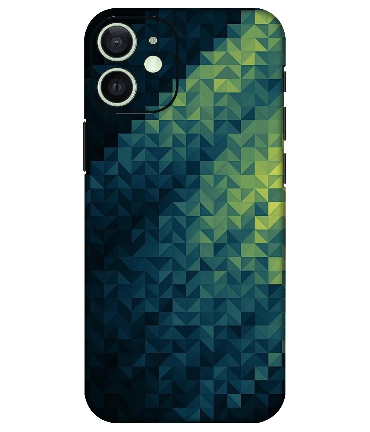 Image of a phone case featuring a mobile skin with a graphic design.