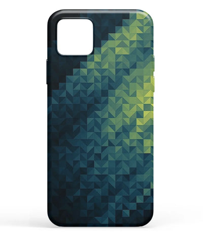 A front-on view of soft silicone phone case with a colorful design.