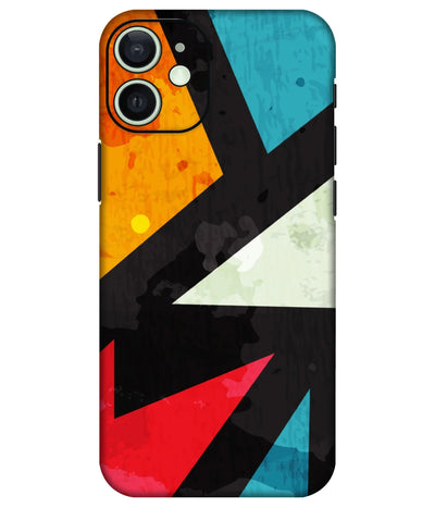 Image of a phone case featuring a mobile skin with a graphic design.