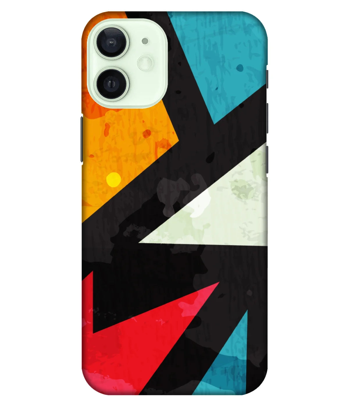 A product shot of a slim hard case with a colorful design.