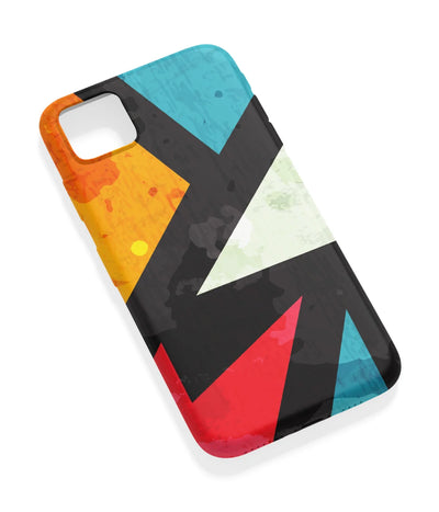 An angled view of a soft silicone case featuring a vibrant design.