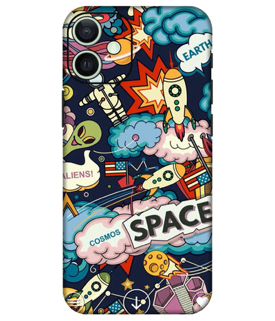 Image of a phone case featuring a mobile skin with a graphic design.