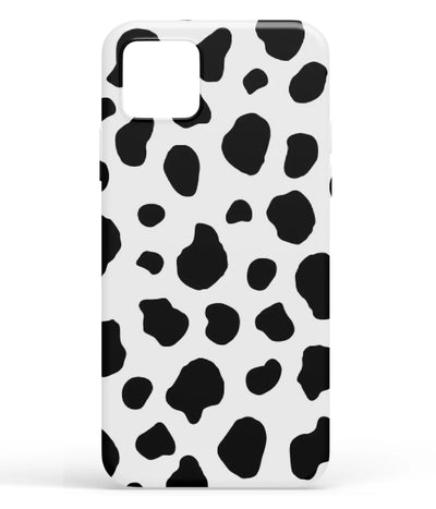 A front-on view of soft silicone phone case with a colorful design.