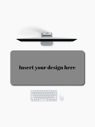 Custom Desk Mat illustration displaying the "Insert your design here".