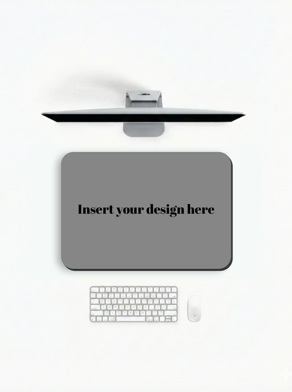 Custom Mouse Pad illustration displaying the "Insert your design here".