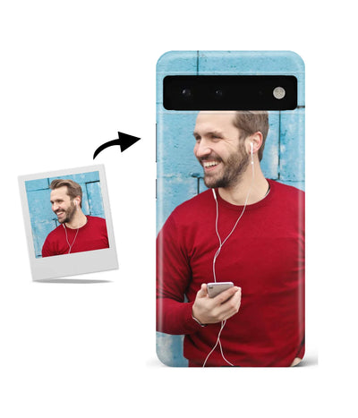 Customized Google Pixel 6 5G Slim Hard Case showing a personalized photo print.