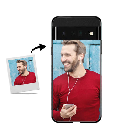 Custom Google Pixel 6 Pro 5G Glossy Metal Case showing a personalized photo print.