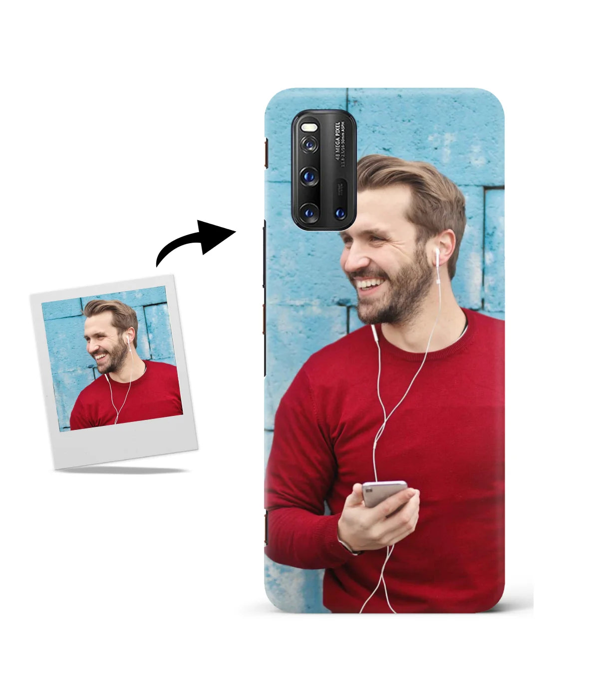 Customized IQOO 3 Slim Hard Case showing a personalized photo print.