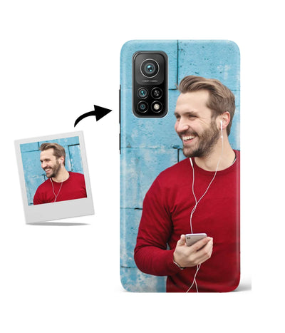 Customized Mi 10T Pro Slim Hard Case showing a personalized photo print.