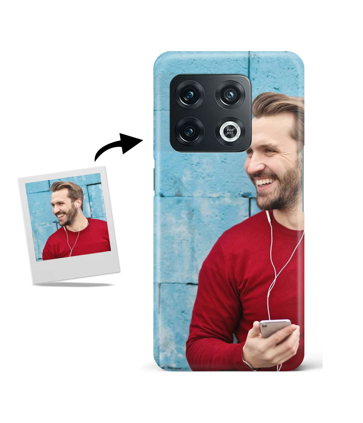 Customized Oneplus 10 Pro 5G Slim Hard Case showing a personalized photo print.